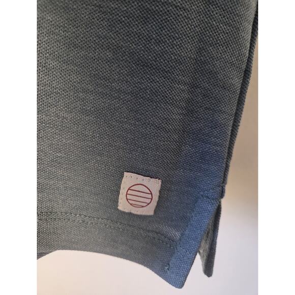 Marine Layer Air Polo Short Sleeve Shirt Mens Size S North Atlantic Blue Stripe - Picture 4 of 8